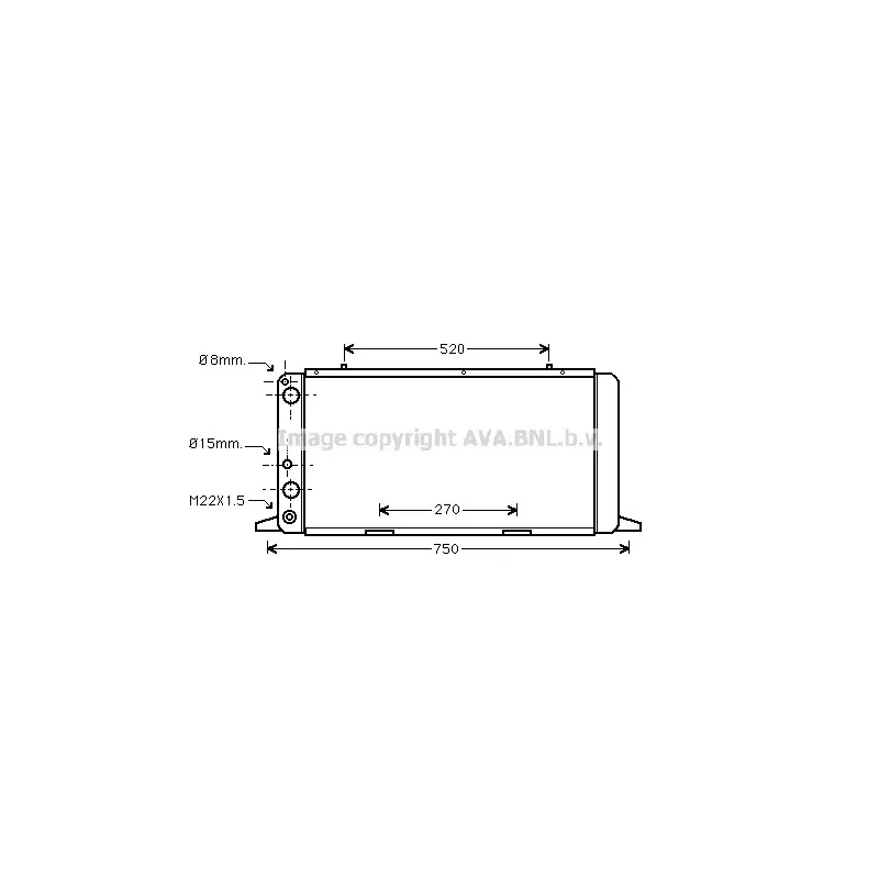Radiateur, refroidissement du moteur AVA QUALITY COOLING AI2026