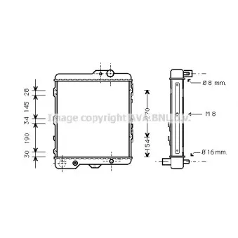 Radiateur, refroidissement du moteur AVA QUALITY COOLING AI2030
