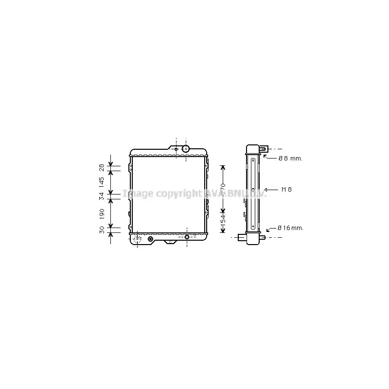 Radiateur, refroidissement du moteur AVA QUALITY COOLING AI2030
