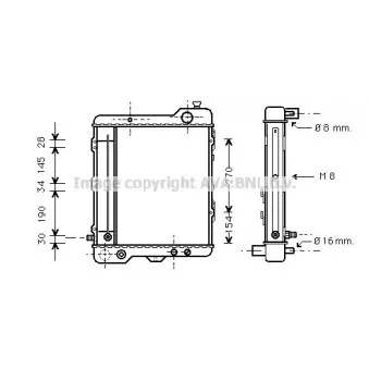 Radiateur, refroidissement du moteur AVA QUALITY COOLING AI2039
