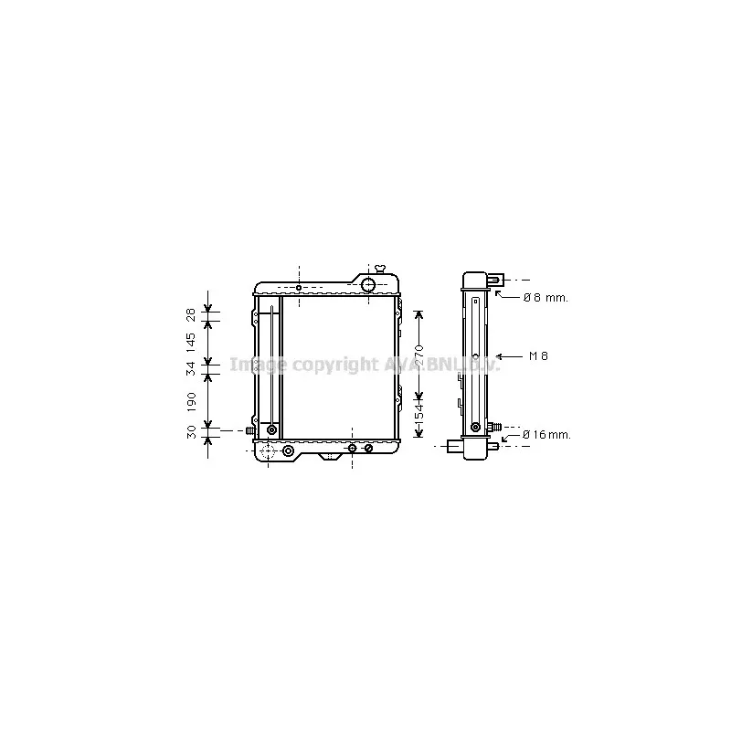 Radiateur, refroidissement du moteur AVA QUALITY COOLING AI2039