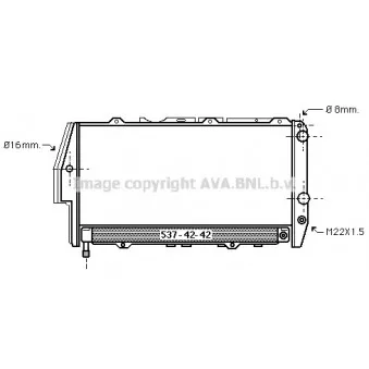 Radiateur, refroidissement du moteur AVA QUALITY COOLING AI2049
