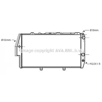 Radiateur, refroidissement du moteur AVA QUALITY COOLING