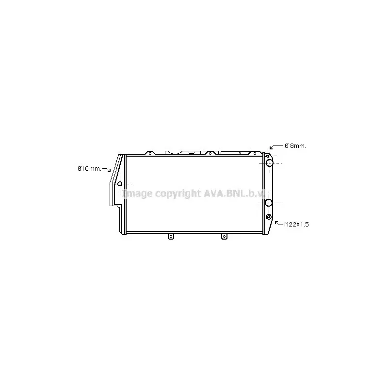 Radiateur, refroidissement du moteur AVA QUALITY COOLING AI2055