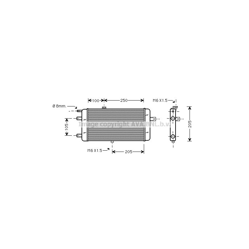 Radiateur, refroidissement du moteur AVA QUALITY COOLING AI2063