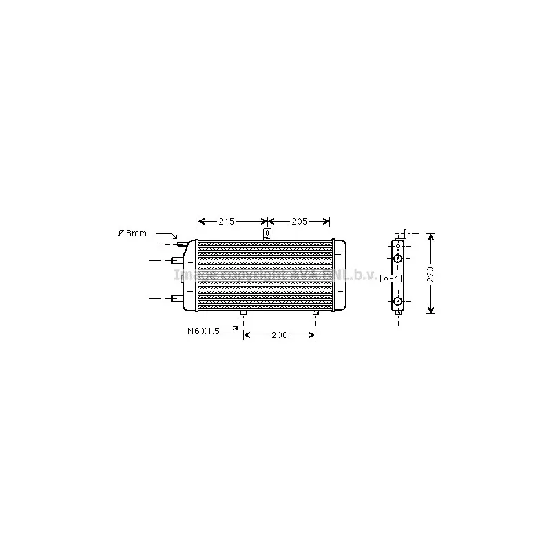 Radiateur, refroidissement du moteur AVA QUALITY COOLING AI2067