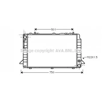 Radiateur, refroidissement du moteur AVA QUALITY COOLING