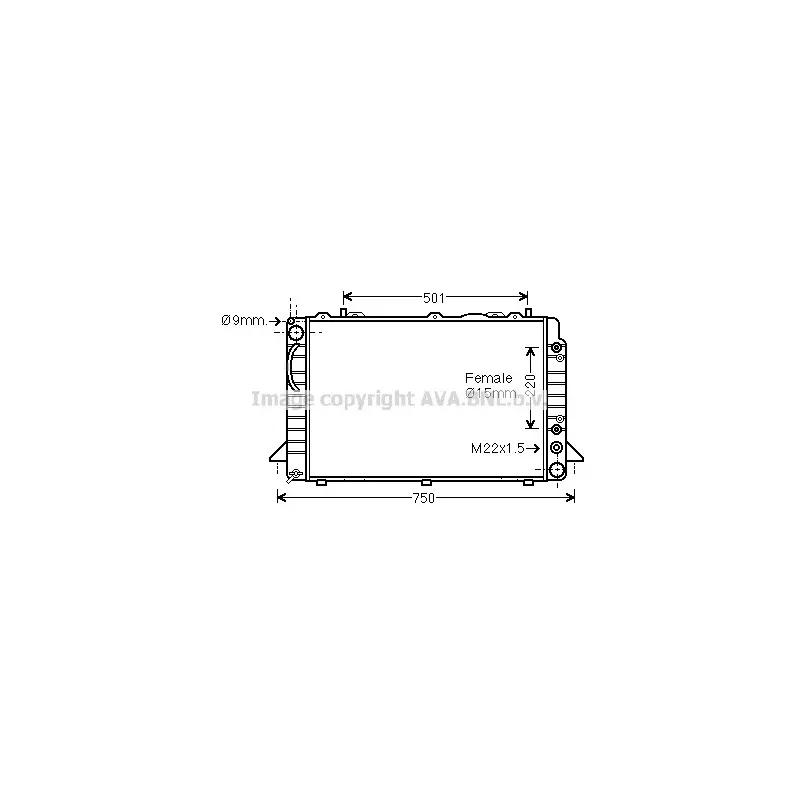 Radiateur, refroidissement du moteur AVA QUALITY COOLING AI2088