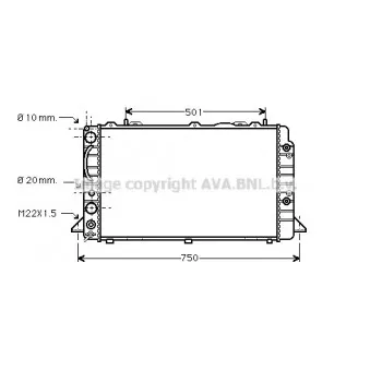 Radiateur, refroidissement du moteur AVA QUALITY COOLING