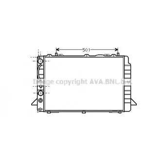 Radiateur, refroidissement du moteur AVA QUALITY COOLING