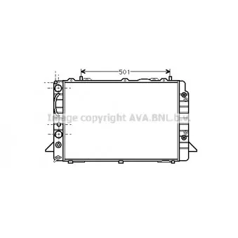 Radiateur, refroidissement du moteur AVA QUALITY COOLING AI2093