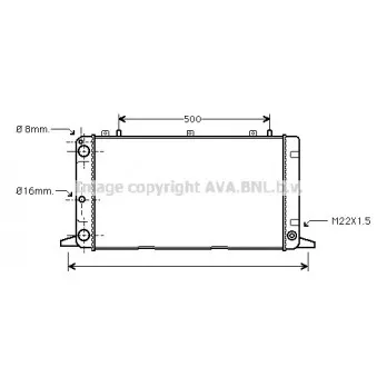 Radiateur, refroidissement du moteur AVA QUALITY COOLING
