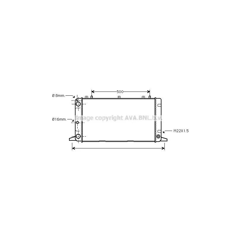 Radiateur, refroidissement du moteur AVA QUALITY COOLING AI2098