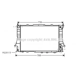 Radiateur, refroidissement du moteur AVA QUALITY COOLING AI2101