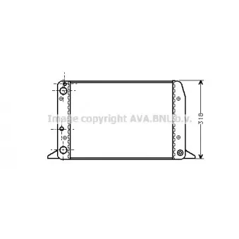 Radiateur, refroidissement du moteur AVA QUALITY COOLING AI2104