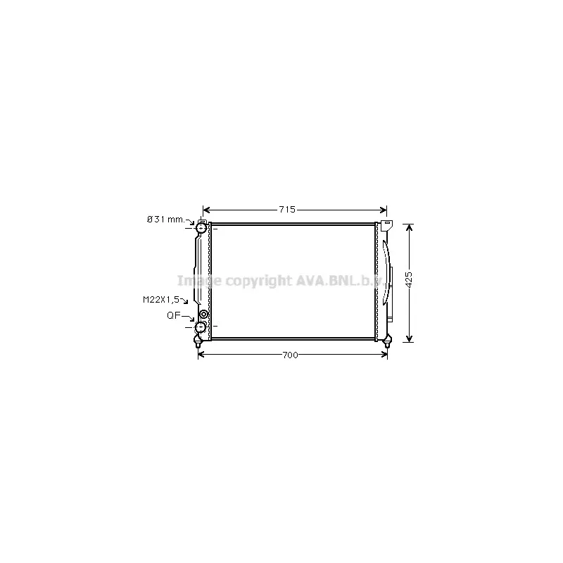 Radiateur, refroidissement du moteur AVA QUALITY COOLING AI2108