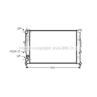 Radiateur, refroidissement du moteur AVA QUALITY COOLING AI2123