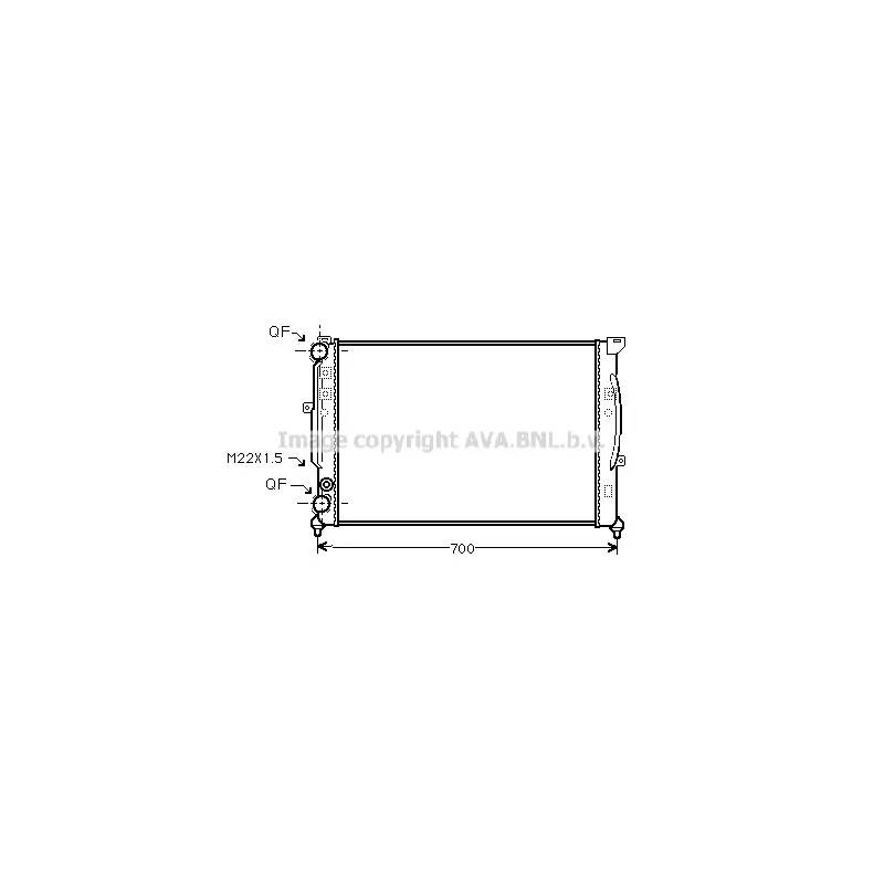 Radiateur, refroidissement du moteur AVA QUALITY COOLING AI2123