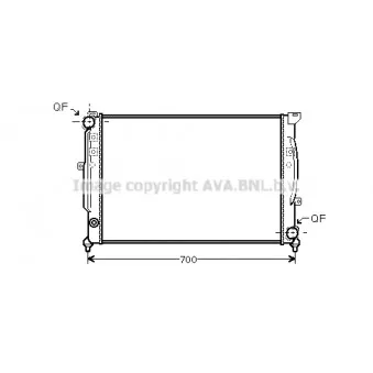 Radiateur, refroidissement du moteur AVA QUALITY COOLING AI2124