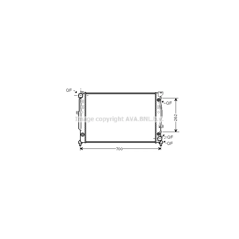 Radiateur, refroidissement du moteur AVA QUALITY COOLING AI2125