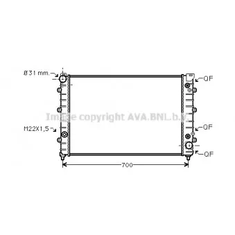 Radiateur, refroidissement du moteur AVA QUALITY COOLING AI2127