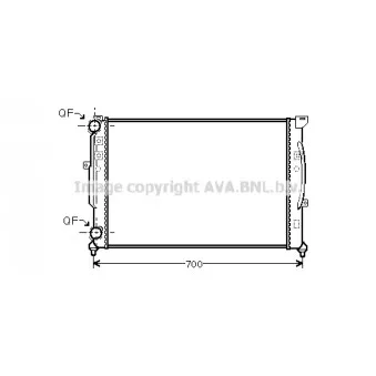 Radiateur, refroidissement du moteur AVA QUALITY COOLING AI2189