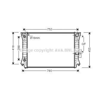 Radiateur, refroidissement du moteur AVA QUALITY COOLING AI2190