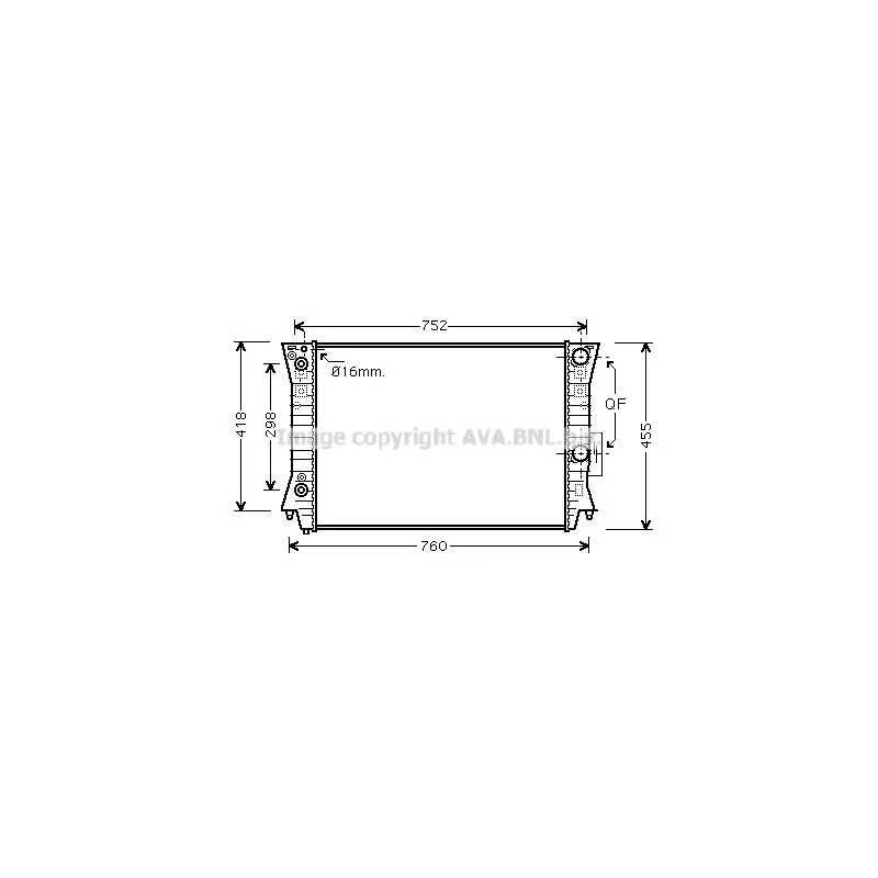 Radiateur, refroidissement du moteur AVA QUALITY COOLING AI2190