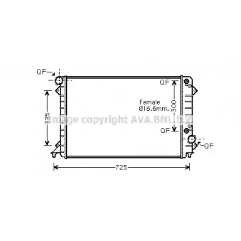 Radiateur, refroidissement du moteur AVA QUALITY COOLING AI2197
