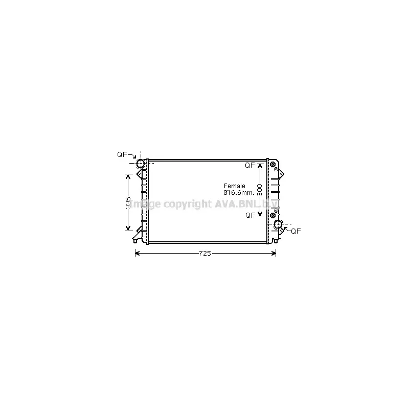 Radiateur, refroidissement du moteur AVA QUALITY COOLING AI2197
