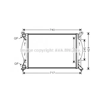 Radiateur, refroidissement du moteur AVA QUALITY COOLING AI2201