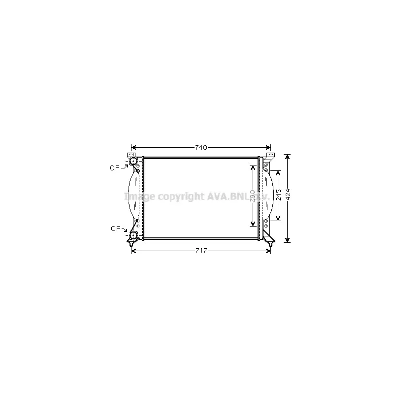 Radiateur, refroidissement du moteur AVA QUALITY COOLING AI2201