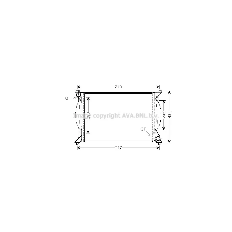 Radiateur, refroidissement du moteur AVA QUALITY COOLING AI2203