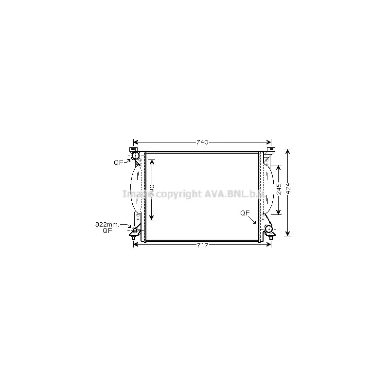 Radiateur, refroidissement du moteur AVA QUALITY COOLING AI2204