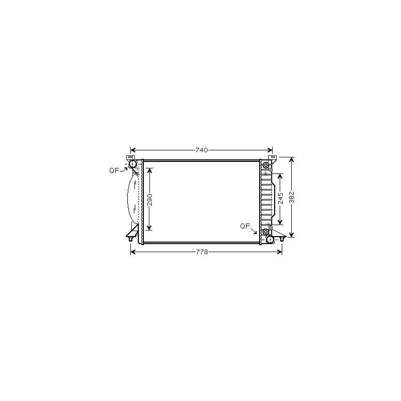 Radiateur, refroidissement du moteur AVA QUALITY COOLING AI2207