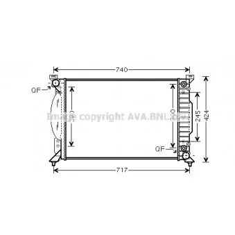 Radiateur, refroidissement du moteur AVA QUALITY COOLING AI2229