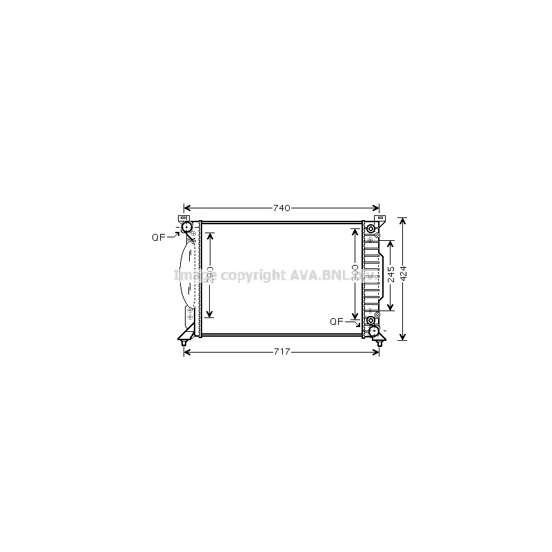 Radiateur, refroidissement du moteur AVA QUALITY COOLING AI2229