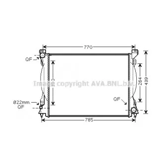 Radiateur, refroidissement du moteur AVA QUALITY COOLING AI2230