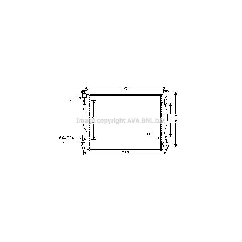 Radiateur, refroidissement du moteur AVA QUALITY COOLING AI2230