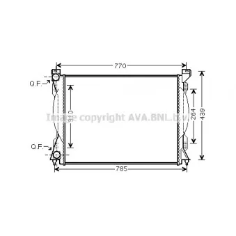 Radiateur, refroidissement du moteur AVA QUALITY COOLING AI2233