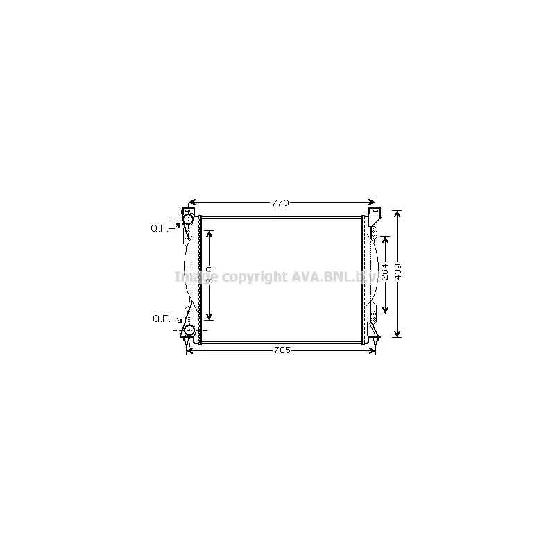 Radiateur, refroidissement du moteur AVA QUALITY COOLING AI2233