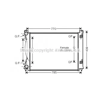 Radiateur, refroidissement du moteur AVA QUALITY COOLING AI2234