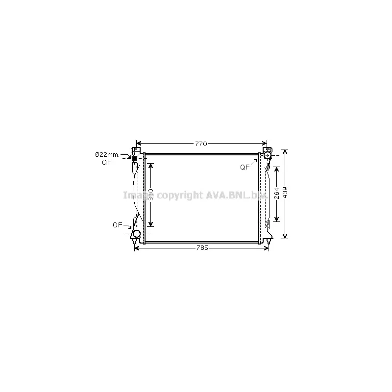 Radiateur, refroidissement du moteur AVA QUALITY COOLING AI2235