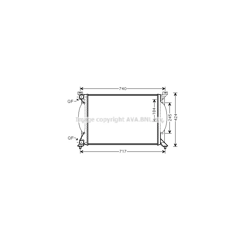 Radiateur, refroidissement du moteur AVA QUALITY COOLING AI2240