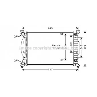 Radiateur, refroidissement du moteur AVA QUALITY COOLING AI2241