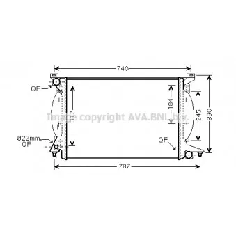 Radiateur, refroidissement du moteur AVA QUALITY COOLING AI2243