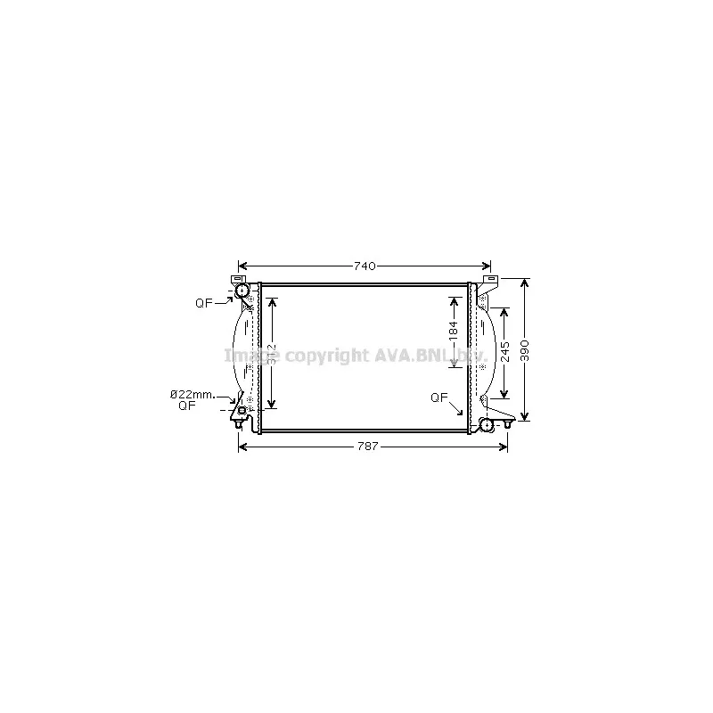 Radiateur, refroidissement du moteur AVA QUALITY COOLING AI2243