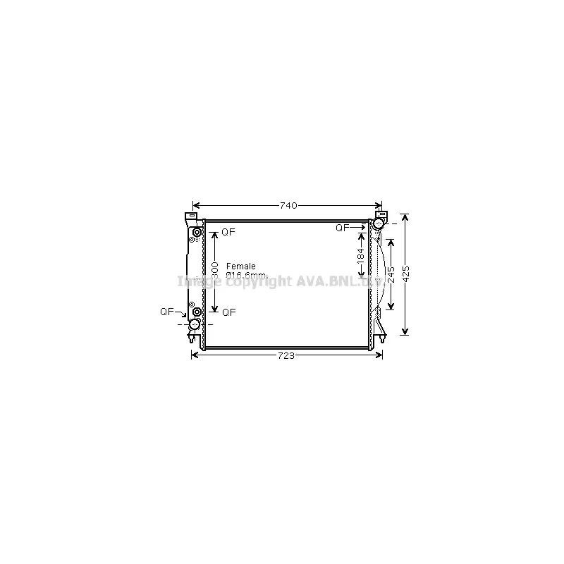 Radiateur, refroidissement du moteur AVA QUALITY COOLING AI2246