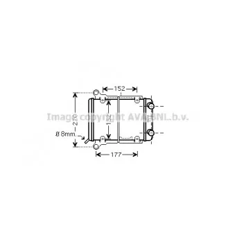 Radiateur, refroidissement du moteur AVA QUALITY COOLING AI2257