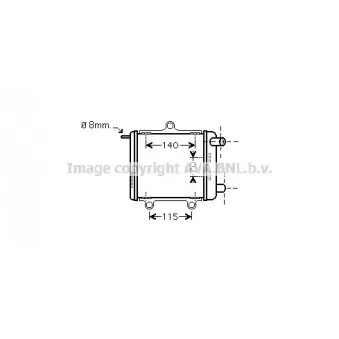 Radiateur, refroidissement du moteur AVA QUALITY COOLING AI2258